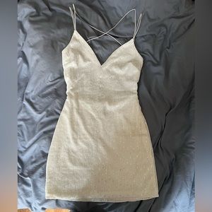 Windsor White Sparkling Homecoming Dress, Size S